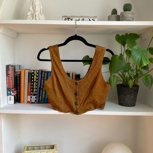 Vintage Sue Wong Crop Button Down Top